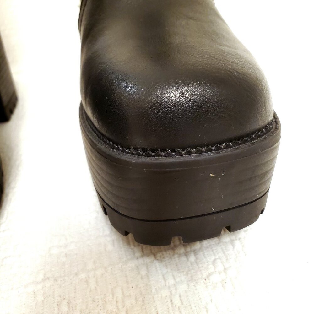 UNIONBAY Women’s Black Paula Platform Heeled Chunky Lug Sole Ankle Boots - 7.5 - Picture 13 of 15